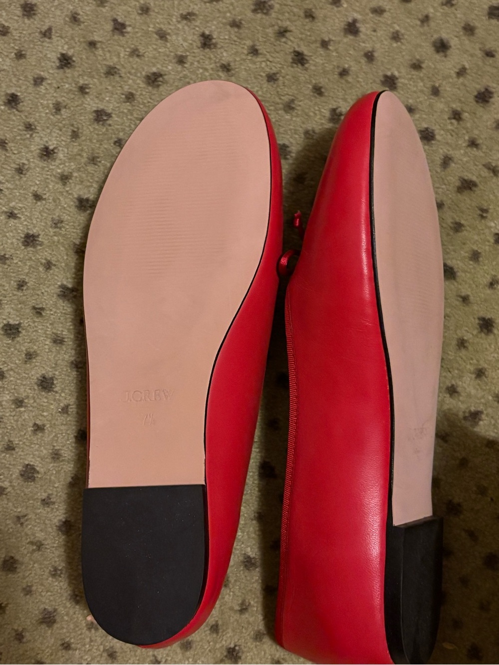 J Crew Classic Red Leather Ballet Flats - Women's - Picture 4 of 4